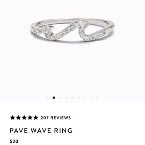 Pura Vida Pave Wave Ring
